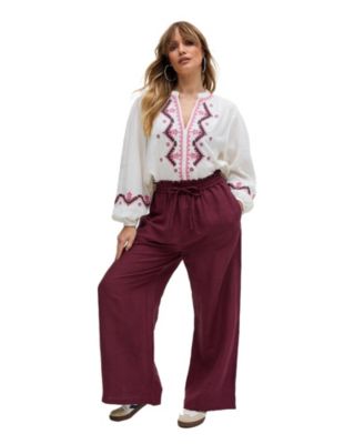 Women's Dina V-Neck Embroidered Blouse