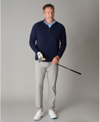Men's Itch-Free Cashmere Quarter-Zip Sweater with Lining