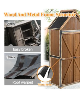 Outdoor Storage Cabinet - Brown