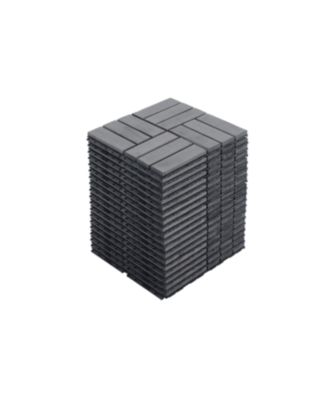 Interlocking Deck Tiles Light Gray Acacia 12"x12" (30 PCS)