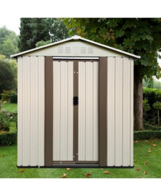 Outdoor Storage Garden Shed 5FTx3FT Apex Roof White