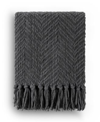 Herringbone Chenille Knit Throw, 60"x 80"