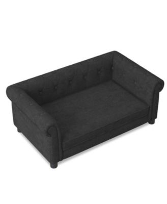 Elegant Elevated Dog Sofa Bed - Black