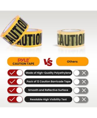 12-Piece Barricade Caution Tape Roll Set – 200m Long for Roadworks, Events and General Safety Applications