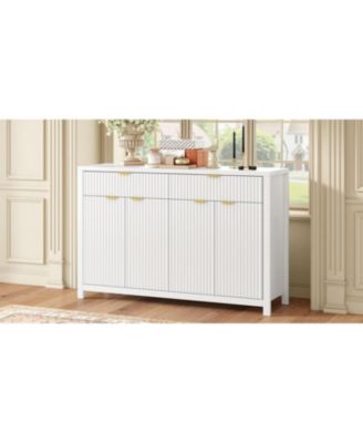 Wave-Pattern Sideboard Cabinet
