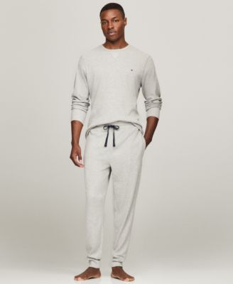 Men's Waffle-Knit Long-Sleeve Crewneck Thermal Top