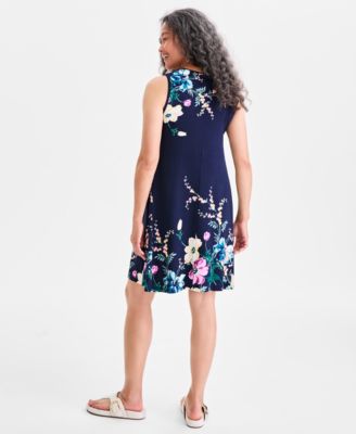 Women's Printed Sleeveless Flip Flop Dress, Macy's Exclusive