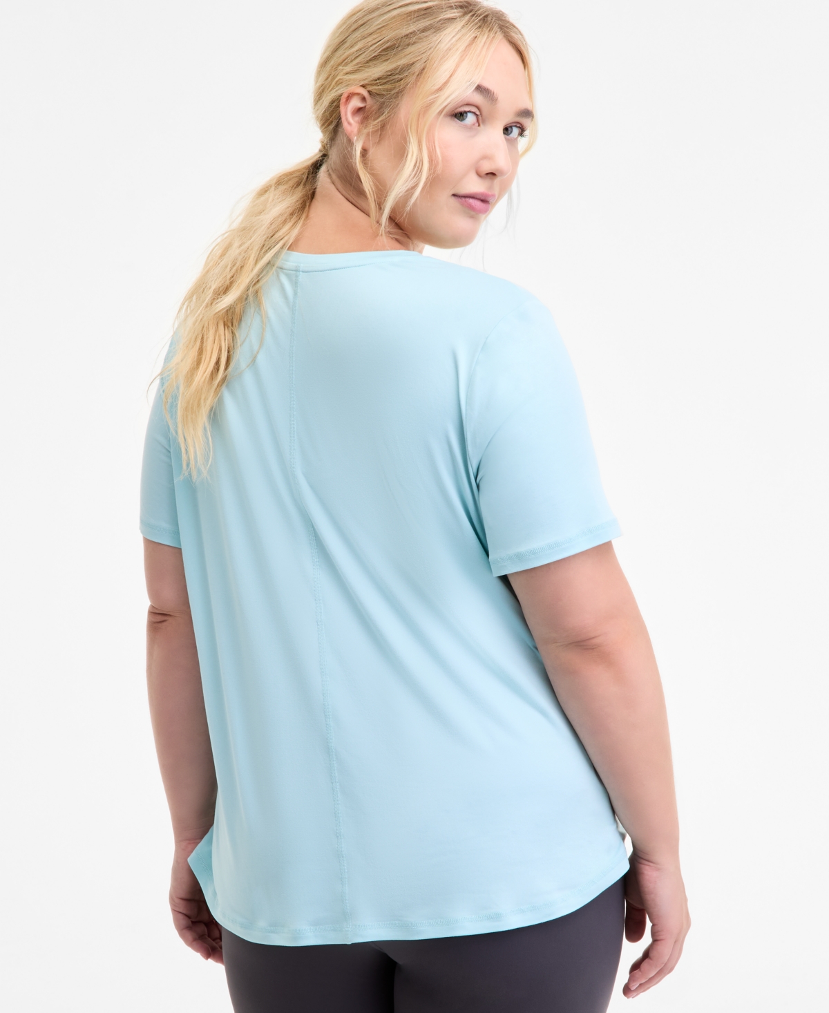 Id Ideology Plus Size Solid Essentials Active Tee, Created For Macy's