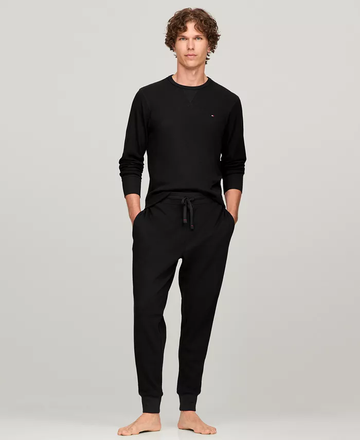 Men's Waffle-Knit Long-Sleeve Crewneck Thermal Top - thumbnail 2