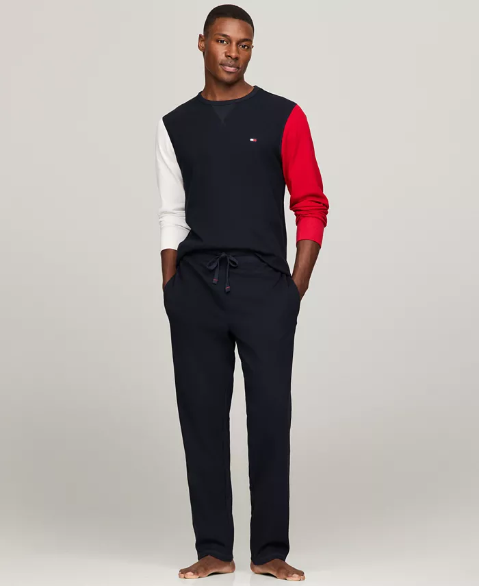 Men's Thermal Logo Long-Sleeve Pajama Shirt - thumbnail 3