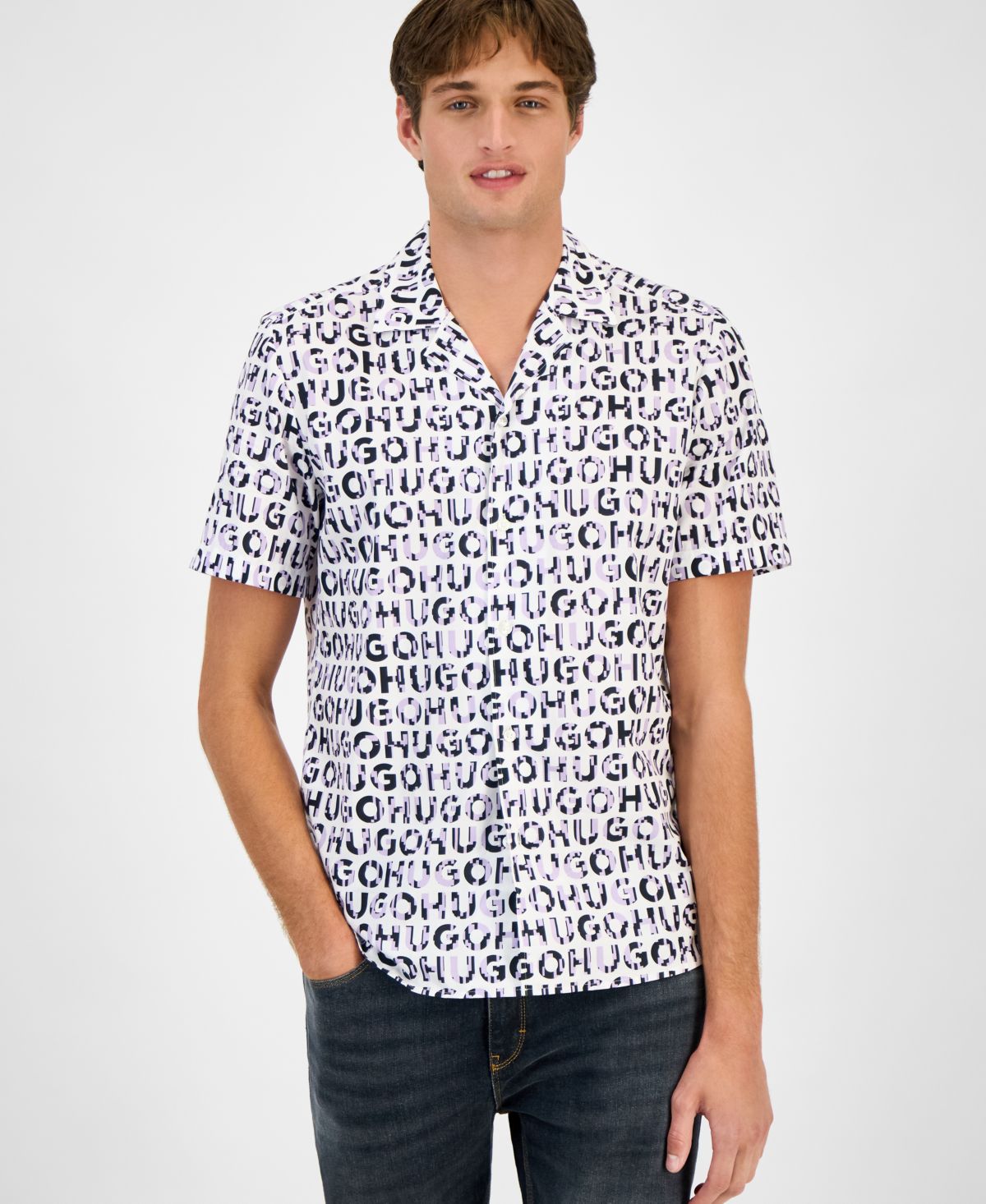 Мужская рубашка с логотипом Ellino