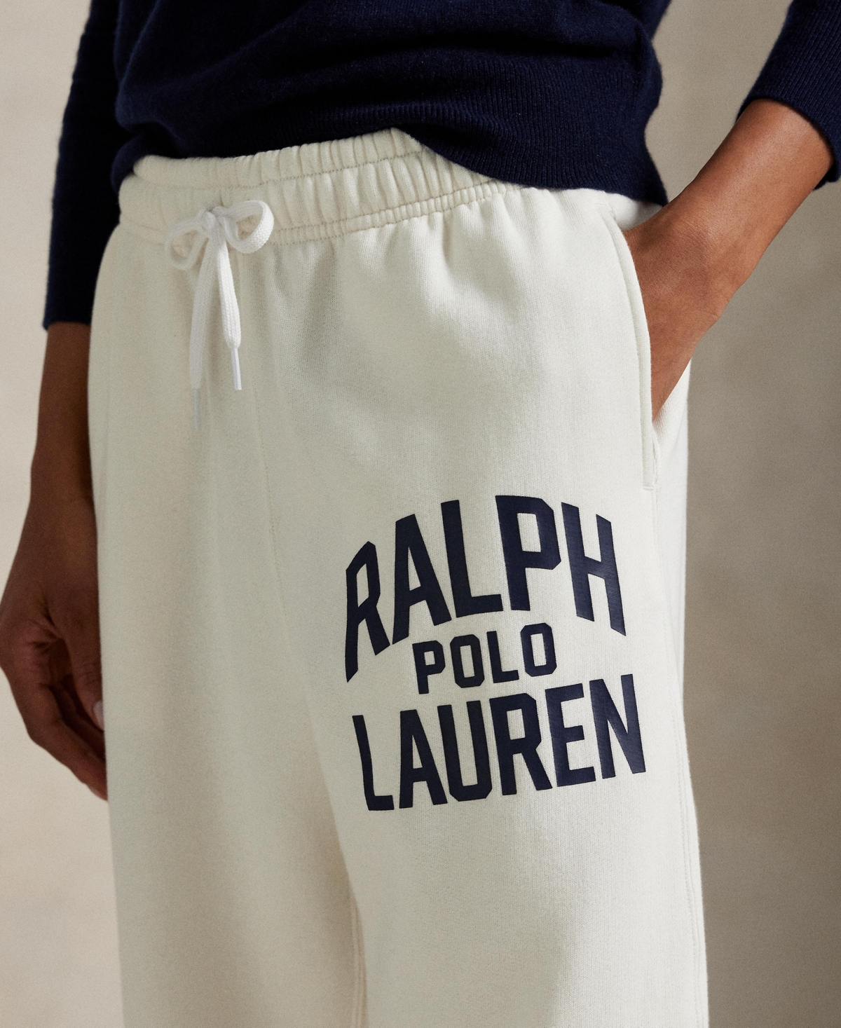 Polo Ralph Lauren Cotton Joggers With Elastic Waistband And Pockets In White