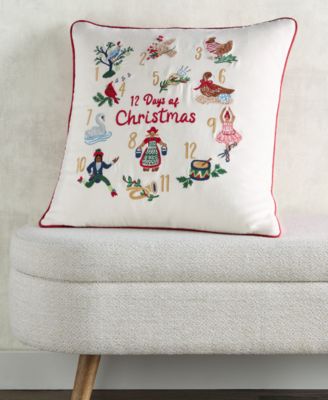 12 Days of Christmas Decorative Pillow, 20" x 20", Exclusively for Macy's