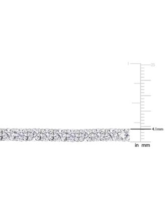 Lab Grown White Sapphire Tennis Bracelet ( 4-1/4 ct. t.w.) in Sterling Silver (Also Available in 18k Gold Plated over Sterling Silver)