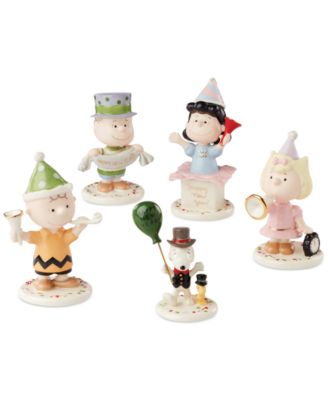 Peanuts Happy New Year Porcelain Figurines, Set of 5