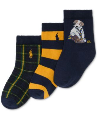 Polo Ralph Lauren - Baby 3-Pk. Placed Dog Socks