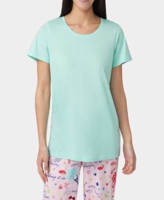 Hue - HUE&reg; Women's Solid Short-Sleeve Scoop-Neck Pajama T-Shirt
