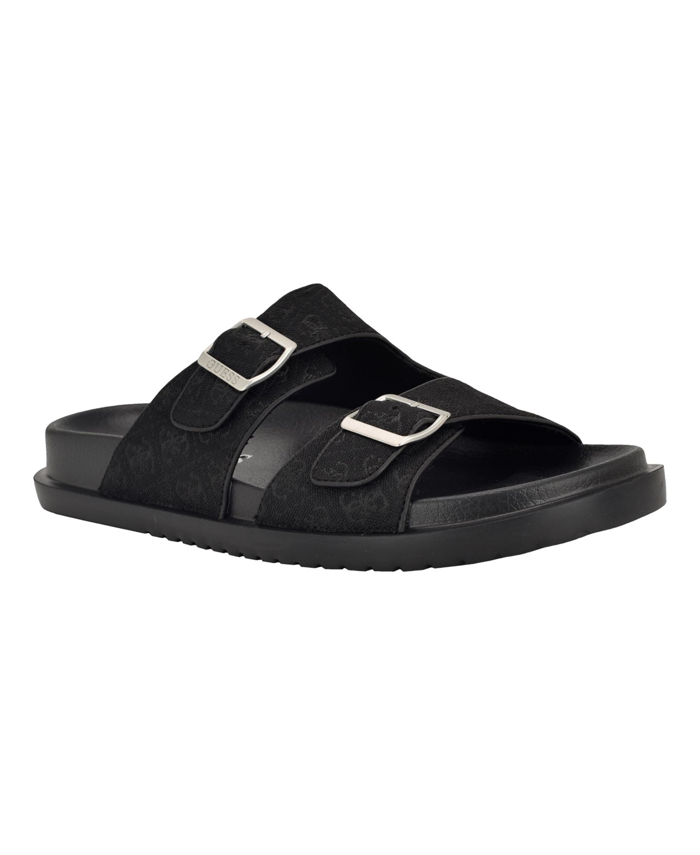 Мужские сандалии GUESS Verone Double Strap Fashion, цвет: Чёрный / Белый — фото 1