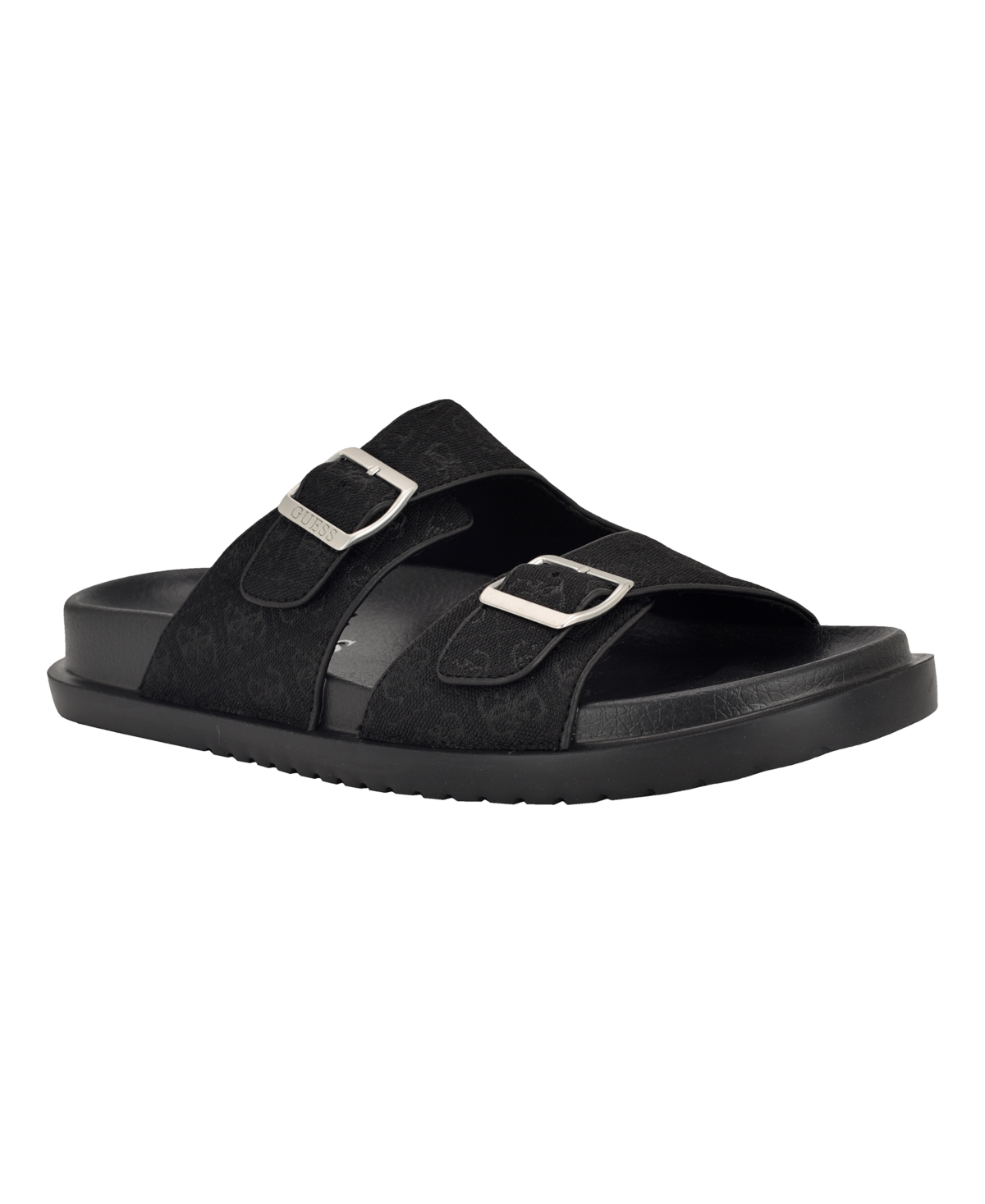 Guess Men's Verone Double Strap Fashion Slides In Black