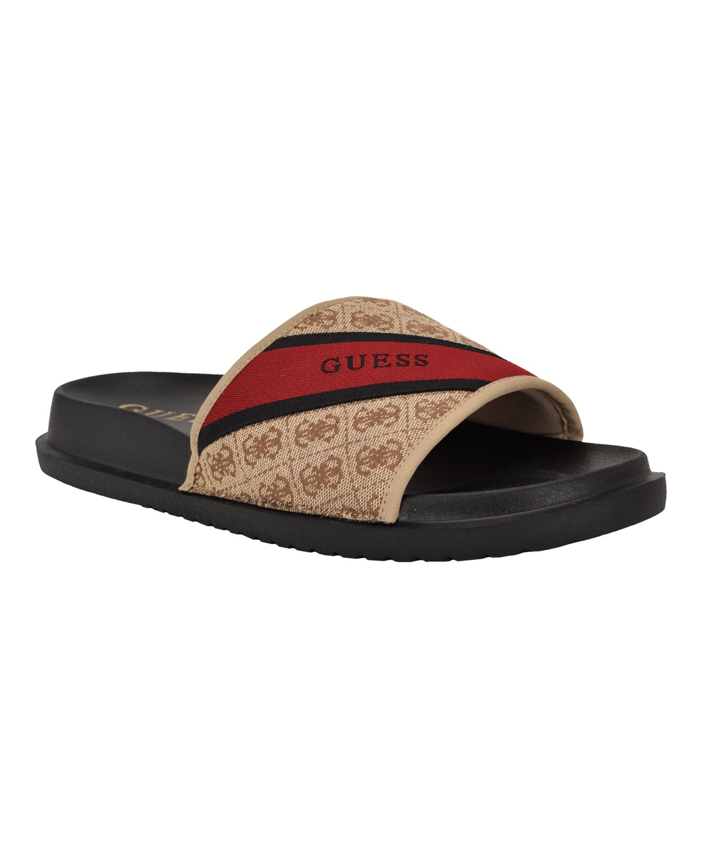 Мужские сандалии GUESS Vellden Slip-on Lifted Fashion, цвет: Чёрный / Белый — фото 10