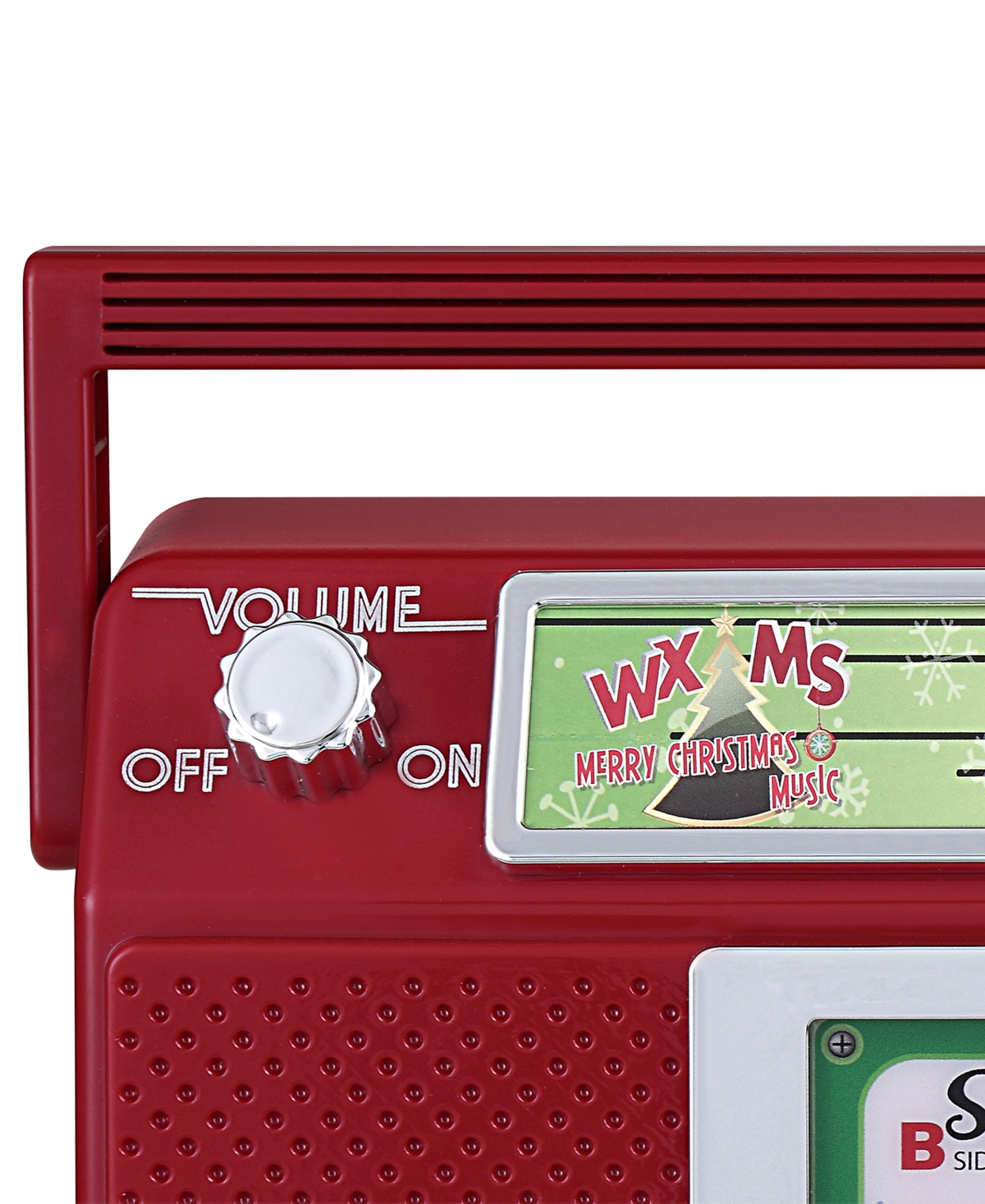Mr. Christmas 7" Santa's Boom Box Radio In Red