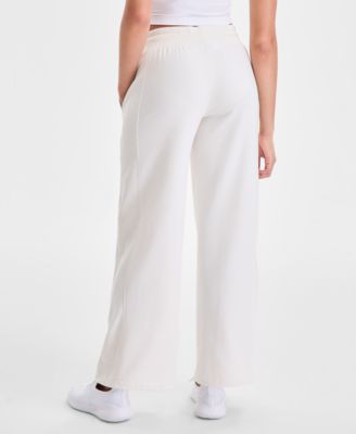 Women's Relaxed High-Rise Flare-Leg Fleece Pants, Macy's Exclusive 