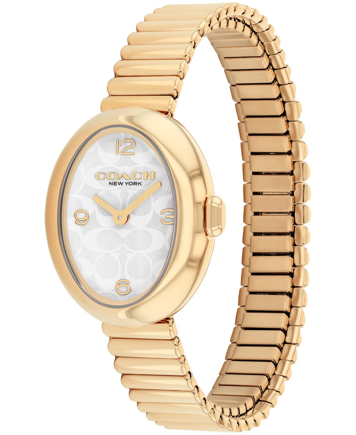 Часы COACH Women's Sammy Gold Tone Stainless Steel Stretch Bracelet Watch, 22.5mm — фото 4