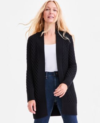 Style & Co Women's Open Front Stitch Cardigan Sweater, Macy's