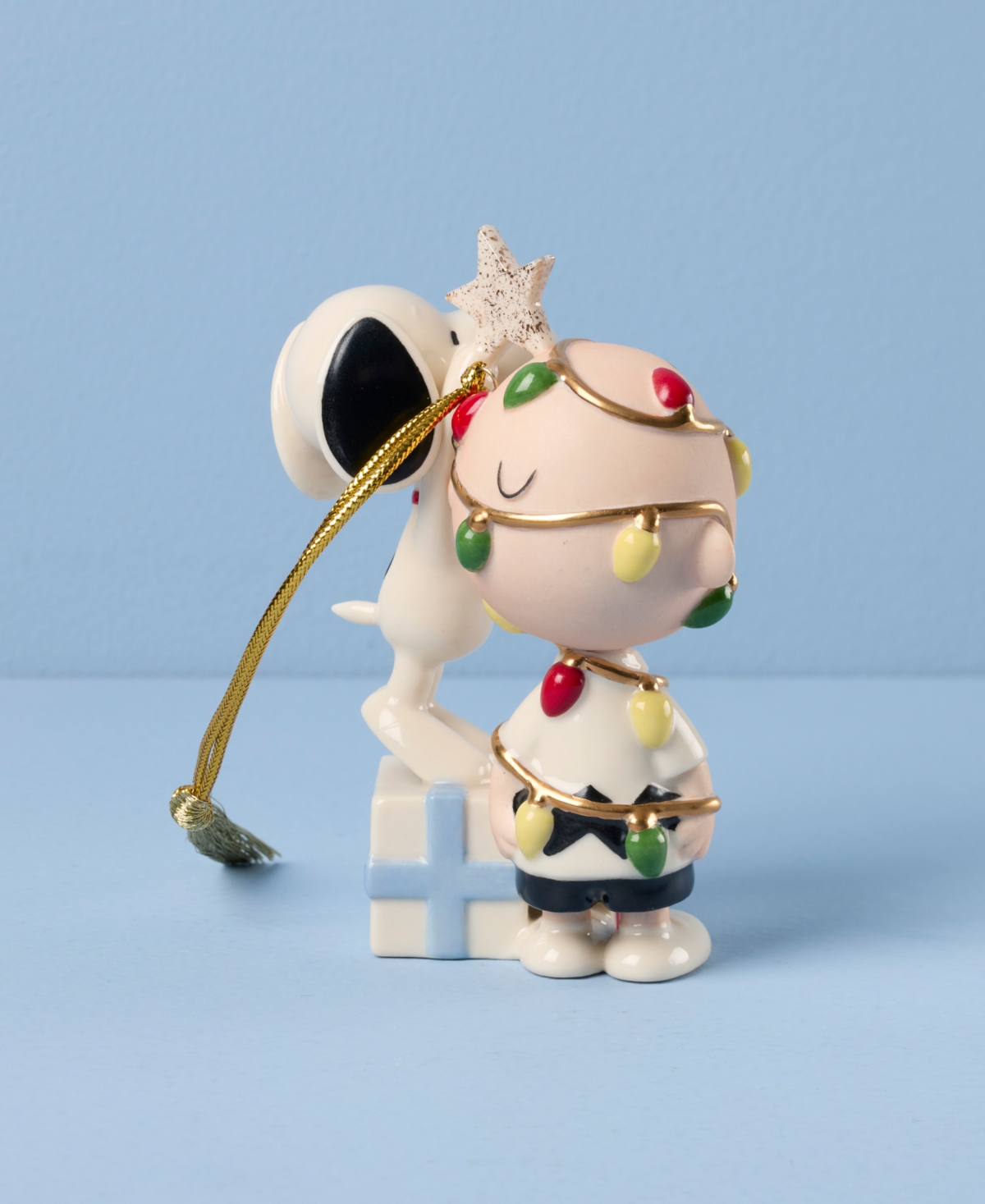 Lenox Christmas Tree Charlie Brown & Snoopy Ornament In Multi