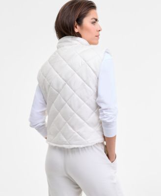 Women's Reversible Sherpa Zip-Front Vest, Macy's Exclusive 