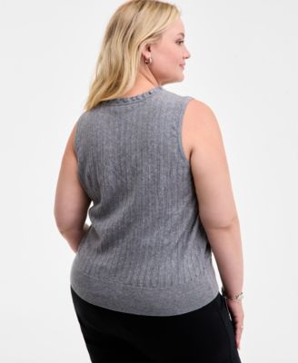Trendy Plus Sleeveless Pointelle-Knit Cami, Macy's Exclusive