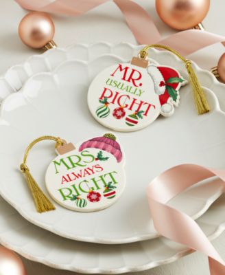 Mr. & Mrs. Ornaments, Set of 2