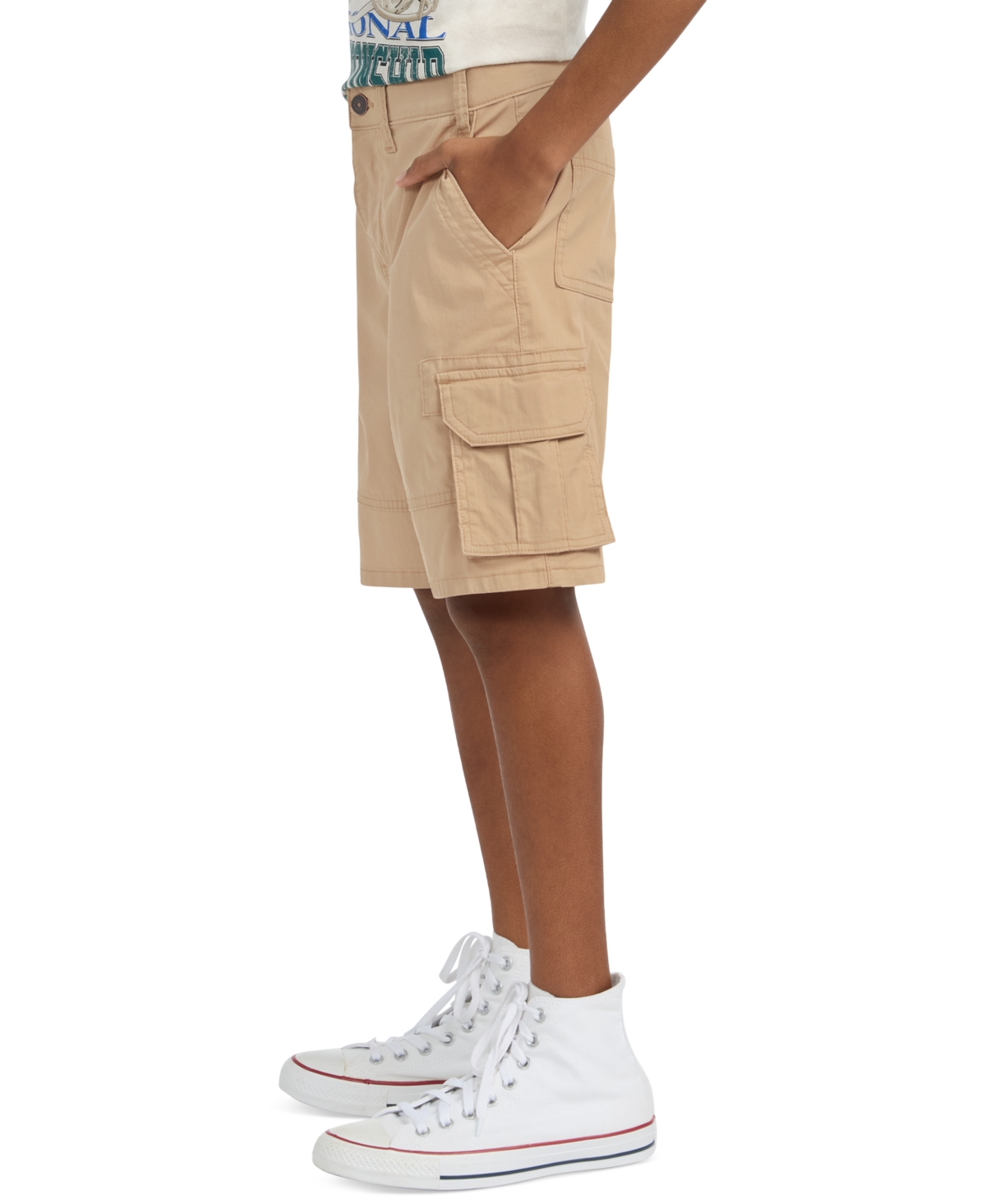 Abercrombie Boys Baggy Cargo Shorts In Brown