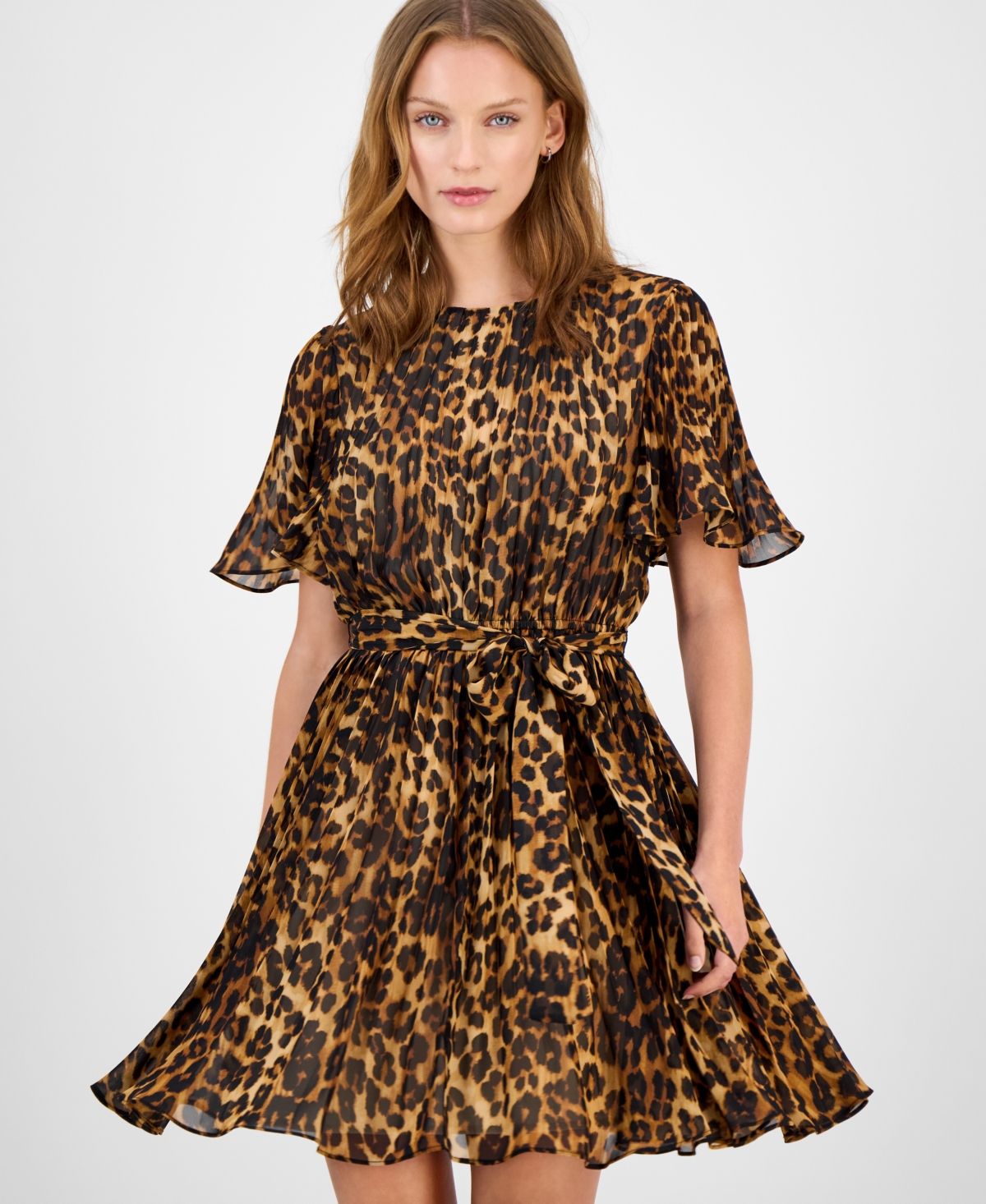 Sam Edelman Women's Short-Sleeve Pleated Minidress