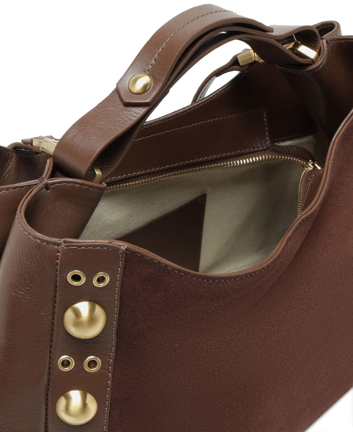 Arezzo Owen Medium Suede Tote In Brown
