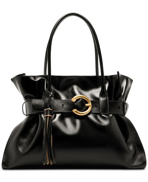 Женская сумка Arezzo Rivera Large Leather Shopping, цвет: Чёрный