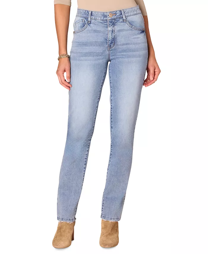 Women's High-Rise Ab-Solution Straight-Leg Jeans