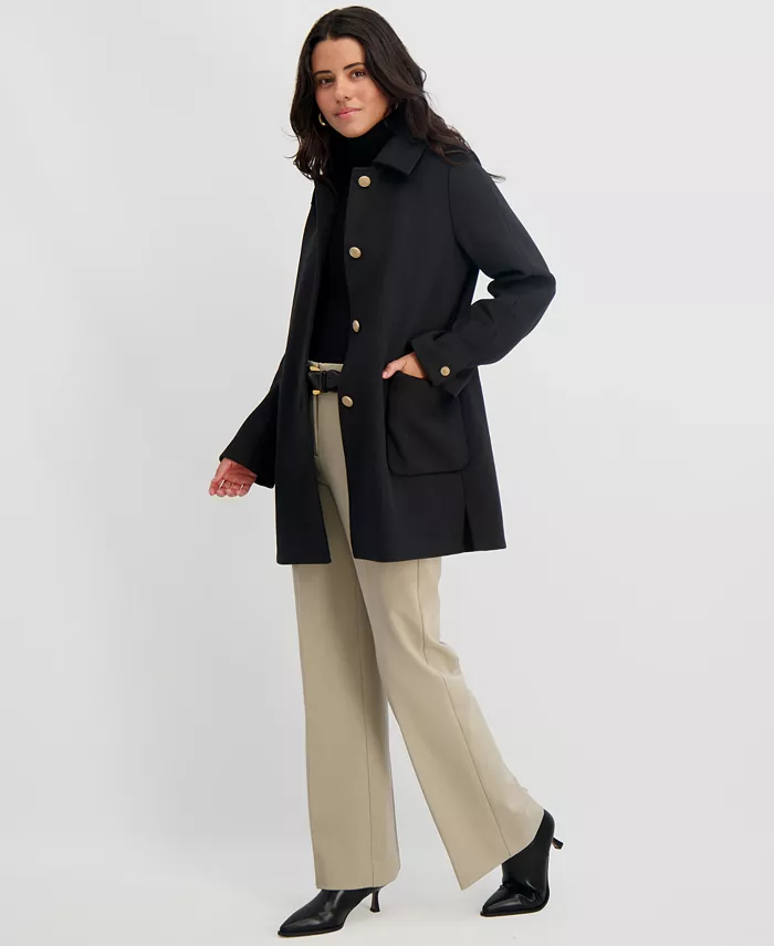 Women's Collared Single-Breasted Coat - thumbnail 8