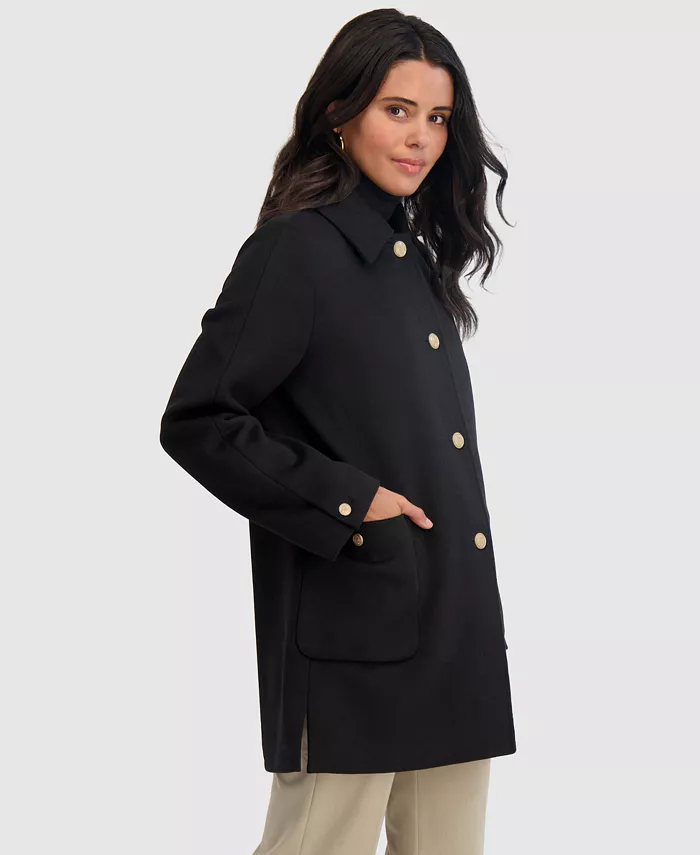 Women's Collared Single-Breasted Coat - thumbnail 10