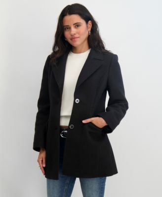 Women's Notched-Collar Single-Breasted Peacoat