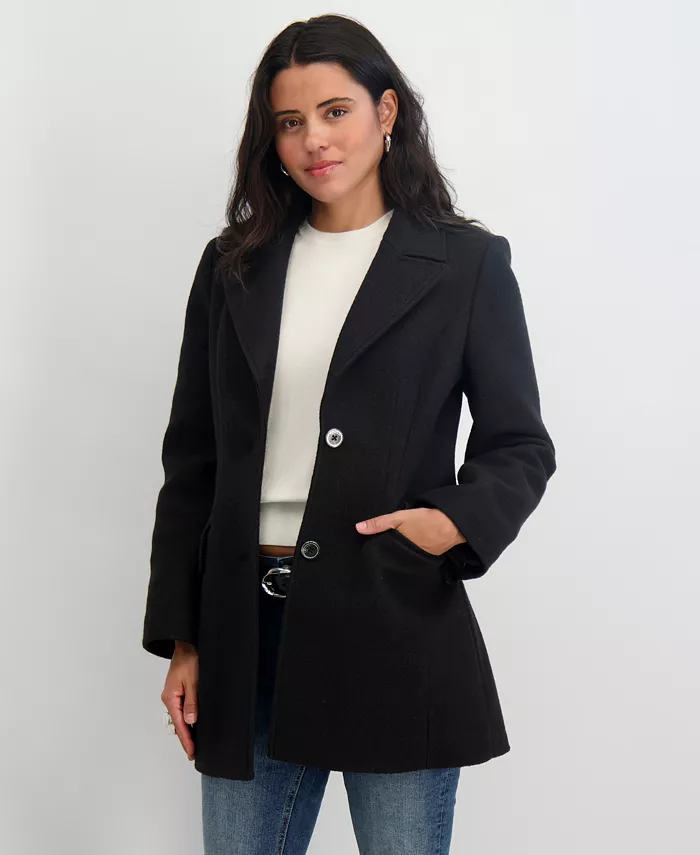 Women's Notched-Collar Single-Breasted Peacoat - thumbnail 6