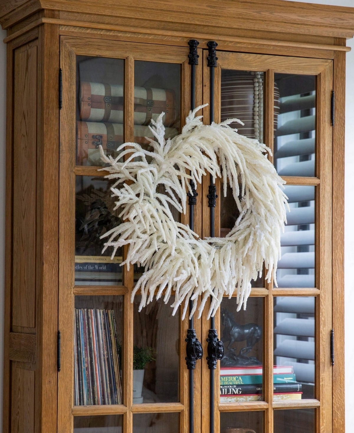 Nearly Natural 24" Artificial Touch Norfolk Island Pine Wreath With Natural Look In Neutral
