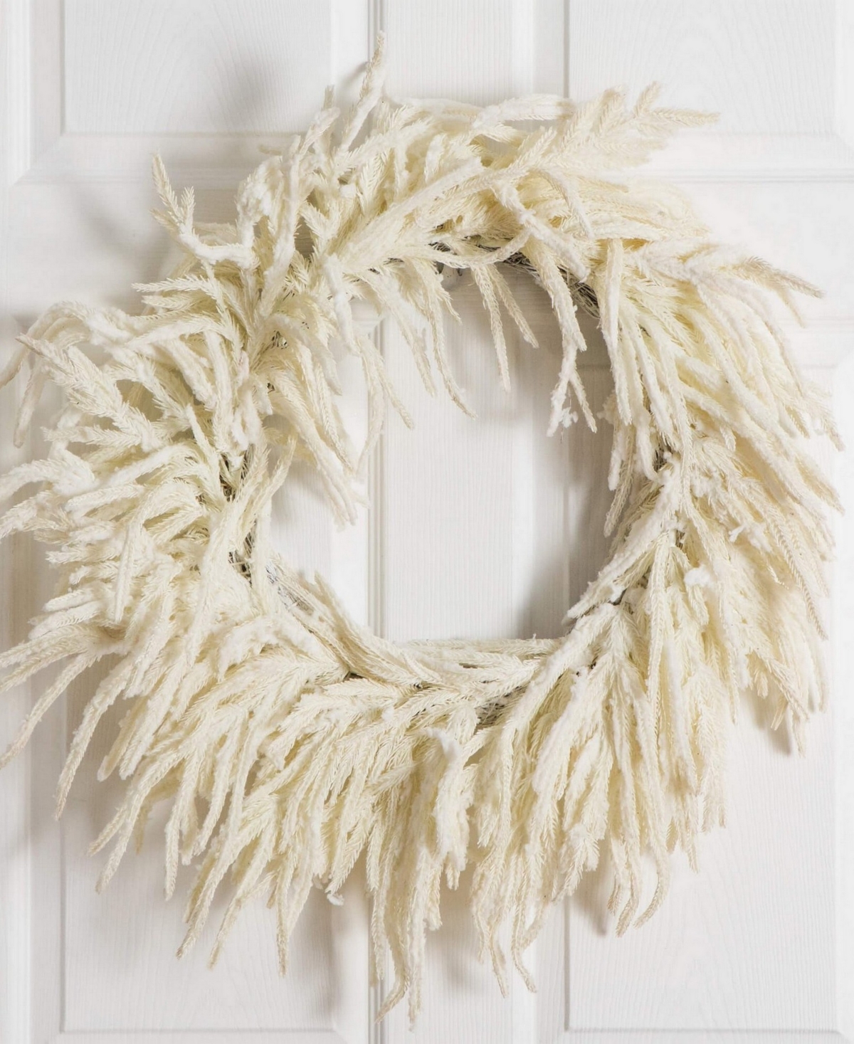 Nearly Natural 24" Artificial Touch Norfolk Island Pine Wreath With Natural Look In Neutral