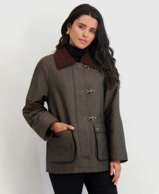 Tahari - Women's Collared Canvas Barn Jacket
