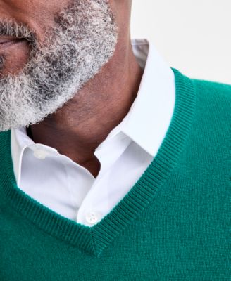 Men's 100% Cashmere V-Neck Sweater, Macy's Exclusive