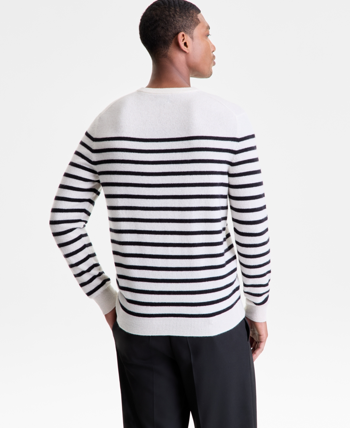 Club Room Men's Breton Regular-fit Stripe 100% Cashmere Sweater In Multi