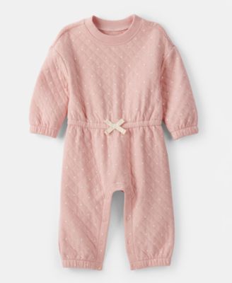 Carter's - Baby Girls Long-Sleeve Quilted Jumpsuit