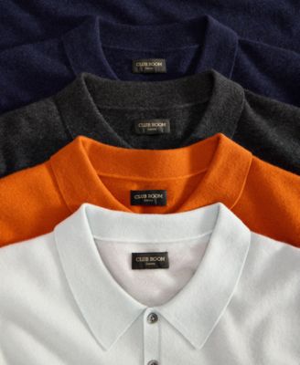 Men's Regular-Fit 100% Cashmere Sweater Polo Shirt, Macy's Exclusive
