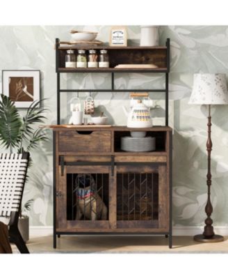 Dog Crate Desk Hutch