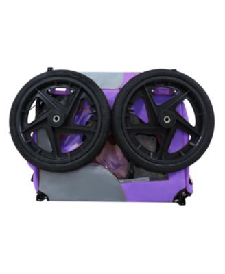 Heavy Duty Pet Bike Trailer - All-Terrain Wheels - Purple